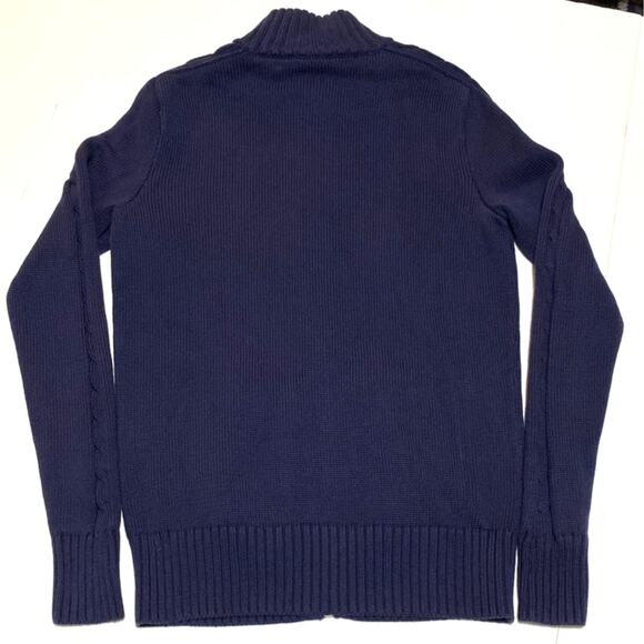 Men's Ralph Lauren Golf Full Zip Up Sweater Navy Blue Knit Size Small Old Money - Picture 3 of 13